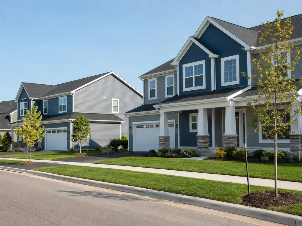A residential street in the Forest Hills (Ada / Cascade), MI area