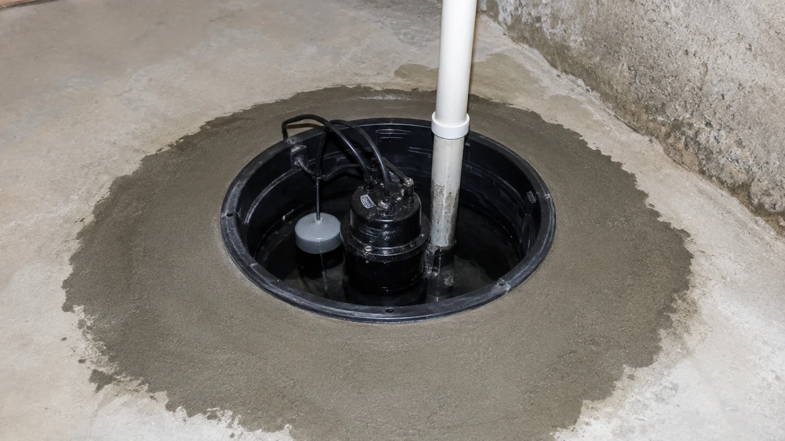 Sump Pump Installation & Battery Backup Systems in progress in a Grand Rapids-area basement